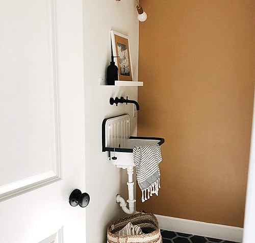 Miniatura 4 de DIY CARTEL Estante de pared de metal flotante hecho en Estados Unidos, repisa para fotos, acero fabricado en Estados Unidos, estante industrial