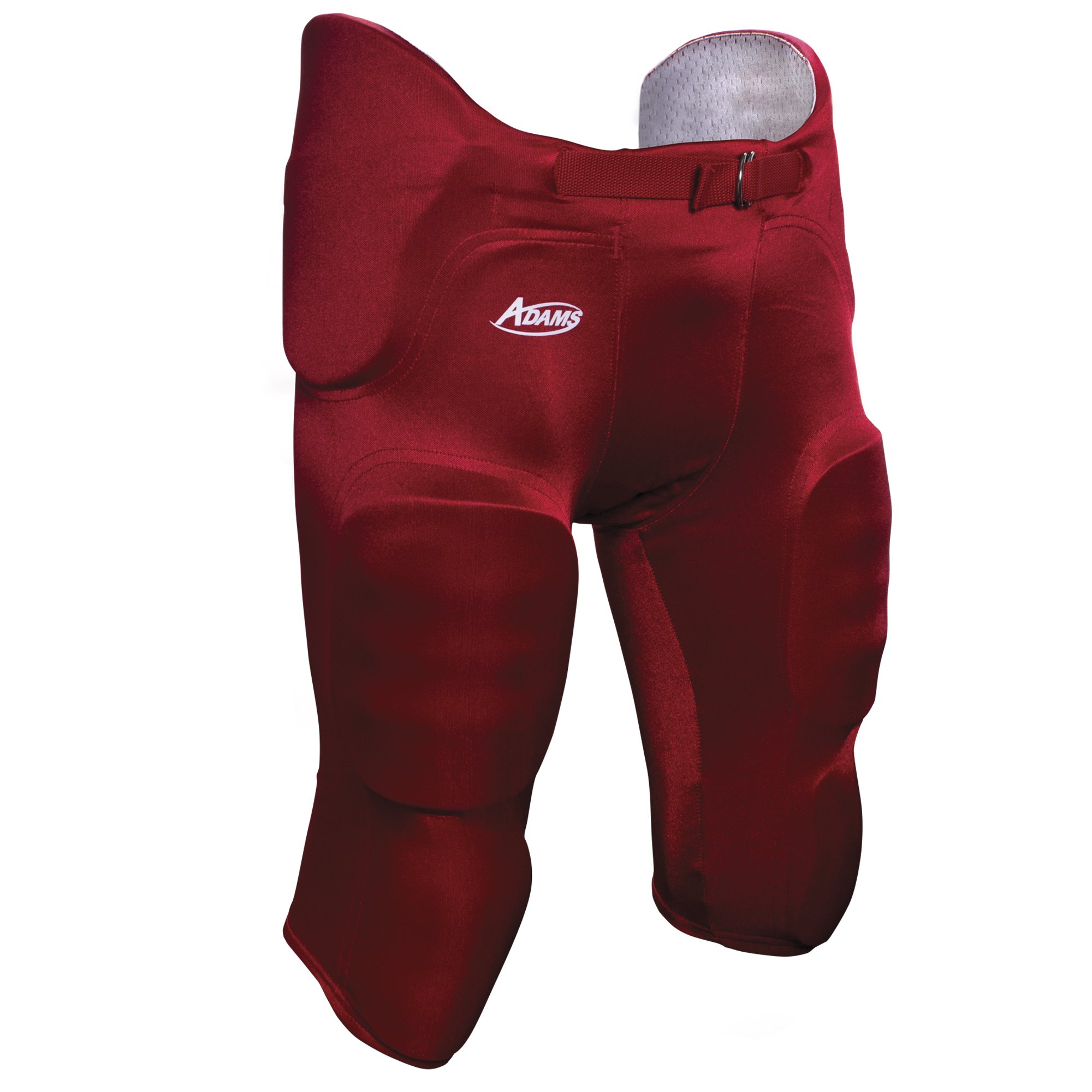 ADAMS USA Youth Practice Football Pant with 7Piece Integrated Pads Scarlet, Large