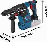 Bosch Professional Cordless Hammer GBH 18 V-26 F (2 x 5,0Ah rechargeable battery, fast charger GAL 1880 CV, Schlagenergie: 2,6 J, 18V System) - 3