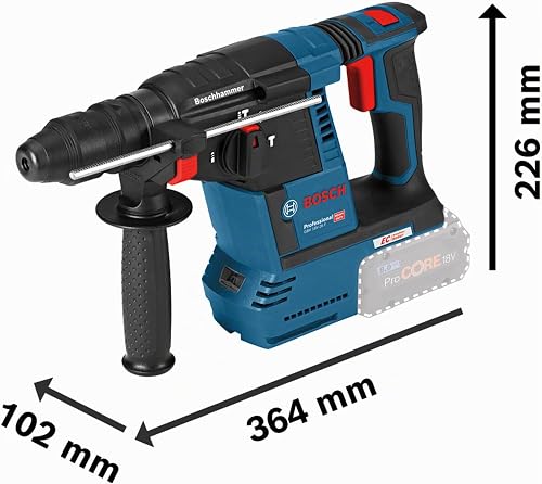 Bosch Professional Cordless Hammer GBH 18 V-26 F (2 x 5,0Ah rechargeable battery, fast charger GAL 1880 CV, Schlagenergie: 2,6 J, 18V System) - 3