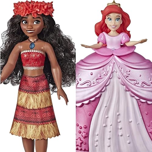 Miniatura 1 de Trendy Zone 21 Disney Princess - Conjunto de estilos secretos a la moda Ariel y Moana musical muñeca de moda con collar de concha mini muñeca de