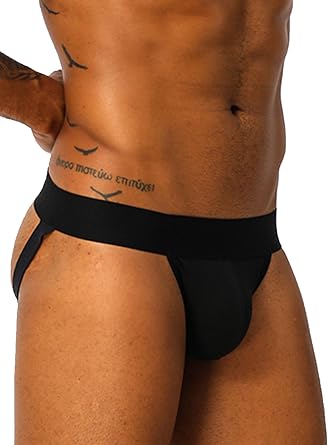 Mens Jockstrap Underwear Sexy mens lingerie Wide Belt Athletic Supporter