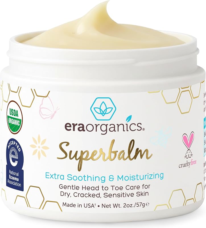 Superbalm USDA Organic Healing Ointment for Baby Eczema & Cradle Cap - 2oz | 100% Natural Soothing Superfood Cream for Toddler & Kids - Eczema, Cradle Cap, Baby Acne & Rashes - Non-Toxic, Fragrance-Free