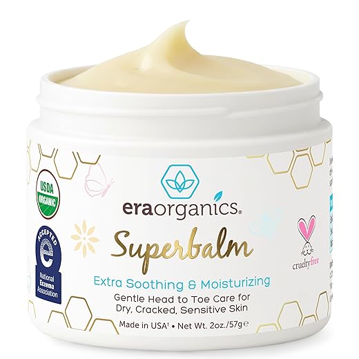 Era Organics Healing Ointment for Babies - USDA Certified Organic Natural Moisturizer Gentle on Sensitive Skin Prone To Baby Eczema, Cradle Cap (Infant Seborrheic Dermatitis), Rashes, Hives and More
