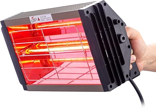 DATOU BOSS Lámpara de curado de pintura infrarroja de 1000 W con temporizador para sistemas de curado de pintura de reparación de carrocería,