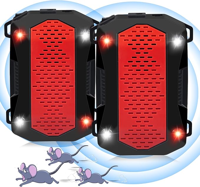 Jahy2Tech 2 Pack Ultrasonic Rodent Repellent Under Hood