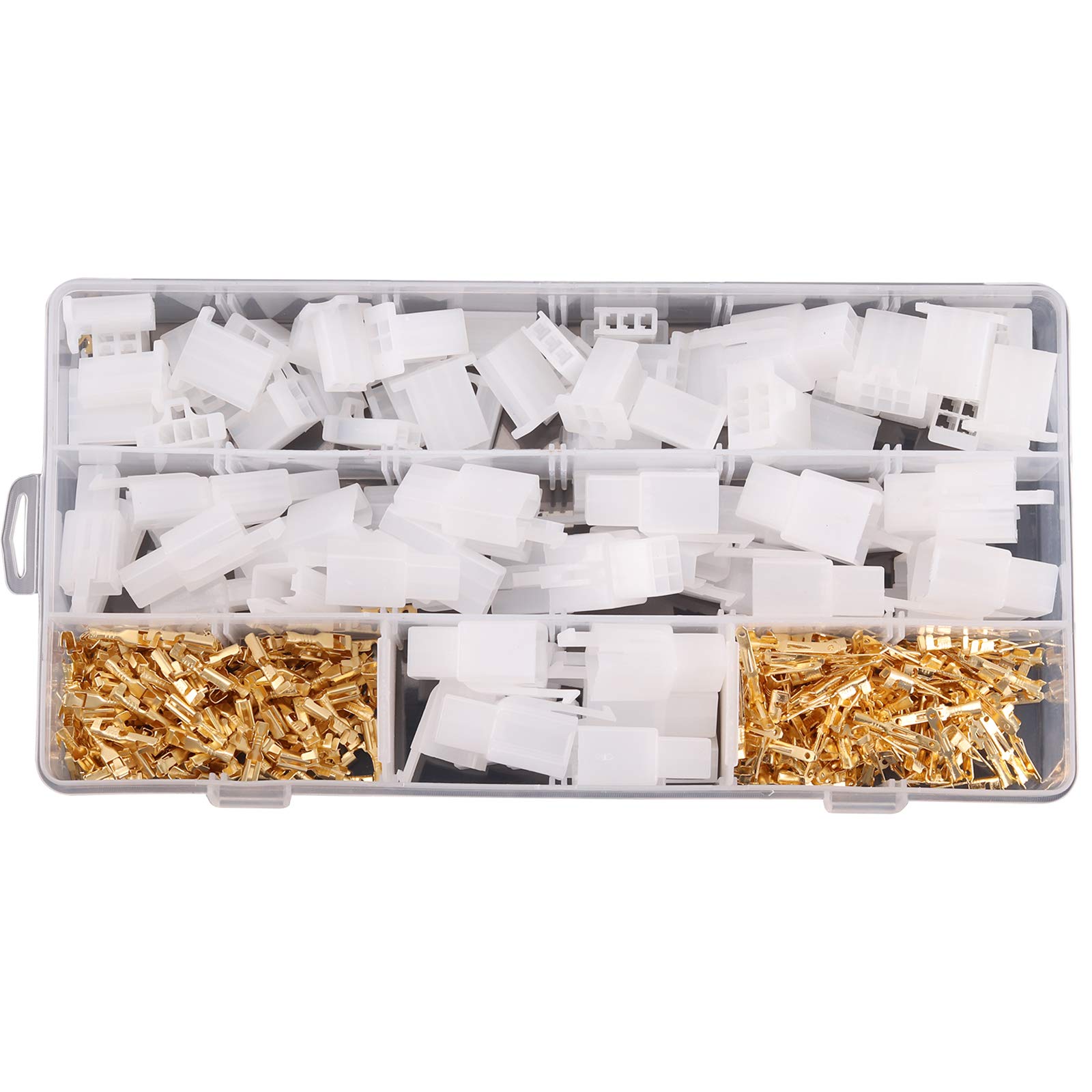 Rantecks 380PCS 2.8mm Automotive Connector Kit 2 3 4 6 Pin Electrical Wire Connectors Kit for Motorcycle Motorbike Car Boats Electric Instruments