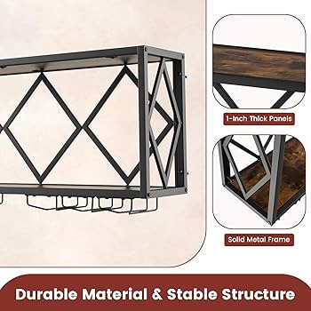 店舗用品 Vini109 Amazon.com: Giantex Industrial Wall Mounted Wine Rack, 39