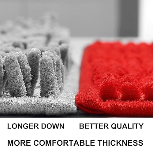 Miniatura 6 de Johofiow Alfombras pequeñas de baño, alfombras de microfibra extrasuaves y absorbentes, se pueden lavar a máquina y secar a máquina, 40 x 60 para