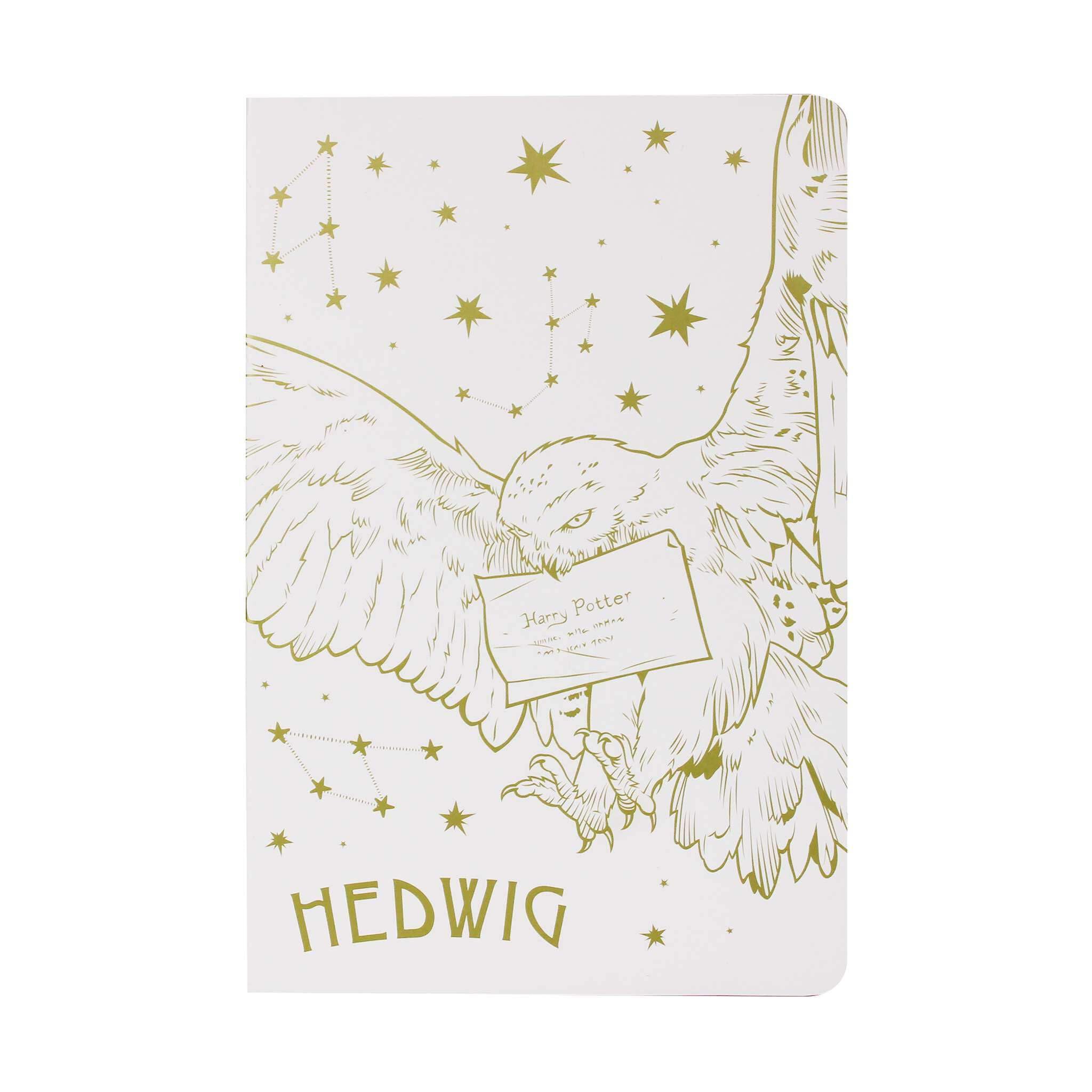 Harry Potter Unisex Multicolor A5 Notebook (Softcover) - (Hedwig)