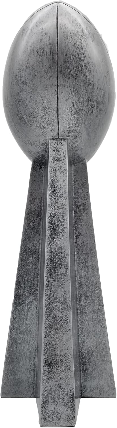 Fantasy Football Champion Silver Tower Trophy - 10.25 or 15 Inch Tall | Engraved Football Winner Award - Customize Now