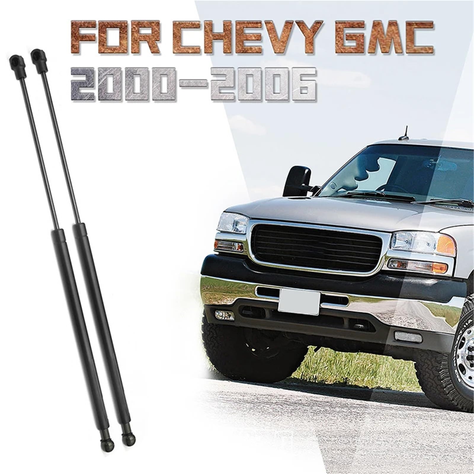 podnośnik maski silnika samochodu Pasuje Do Chevrolet Suburban Tahoe GMC Yukon 2000-2006, 2 Szt./zestaw, Siłowniki Podnośnika Szyby Tylnej Klapy Bagażnika, Gazowe