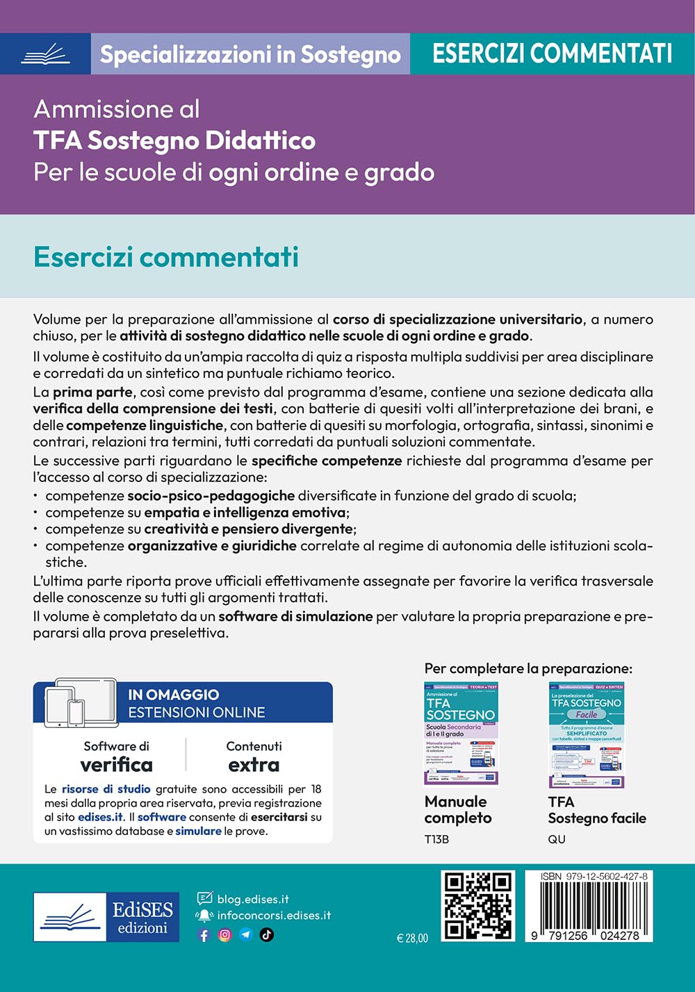 Test ammissione TFA sostegno scuole ogni ordine e grado