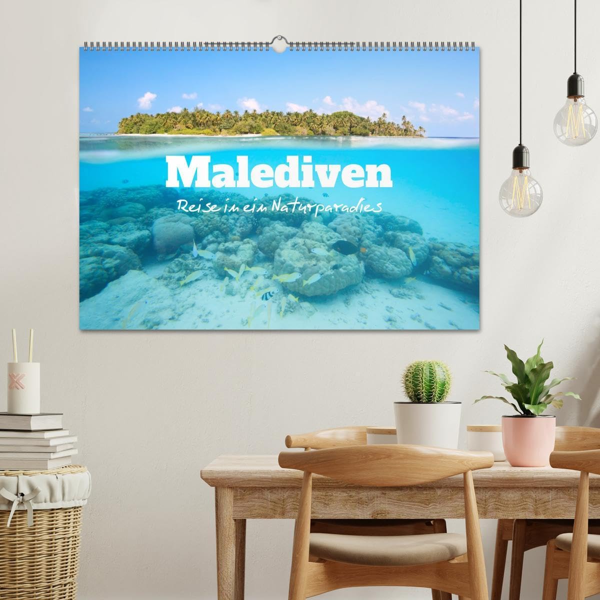 Malediven - Reise in ein Naturparadies (Wandkalender 2026 DIN A2 quer), CALVENDO Monatskalender: Wunderschöne Inseln der Malediven (CALVENDO Natur)
