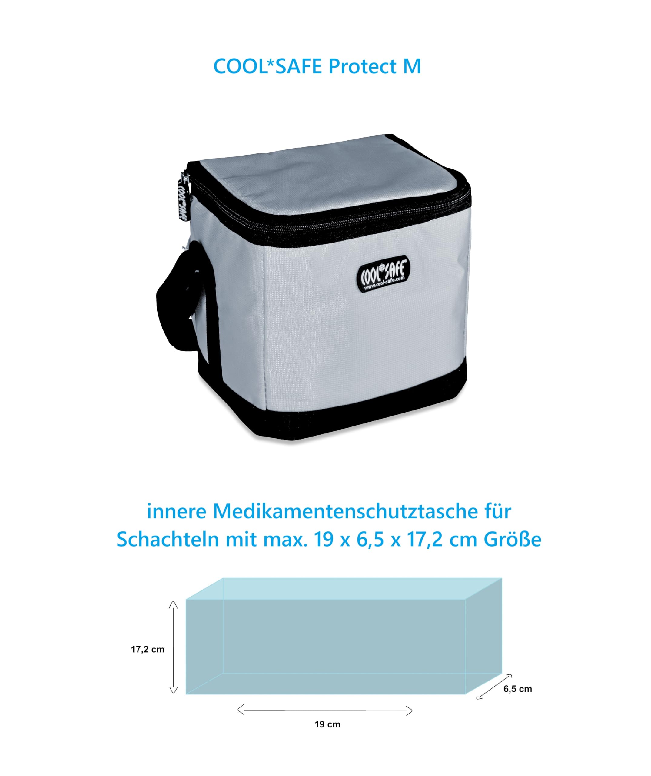 COOL*SAFE Medikamenten-Kühltasche/Insulin-Kühlbox, TÜV-getestet, Diabetiker, Reisen, Alltag. 18–24 h Kühlung bei 2–8/2–15 °C. Medikamente, Pens, Spritzen -Schutz vor Hitze & Einfrieren