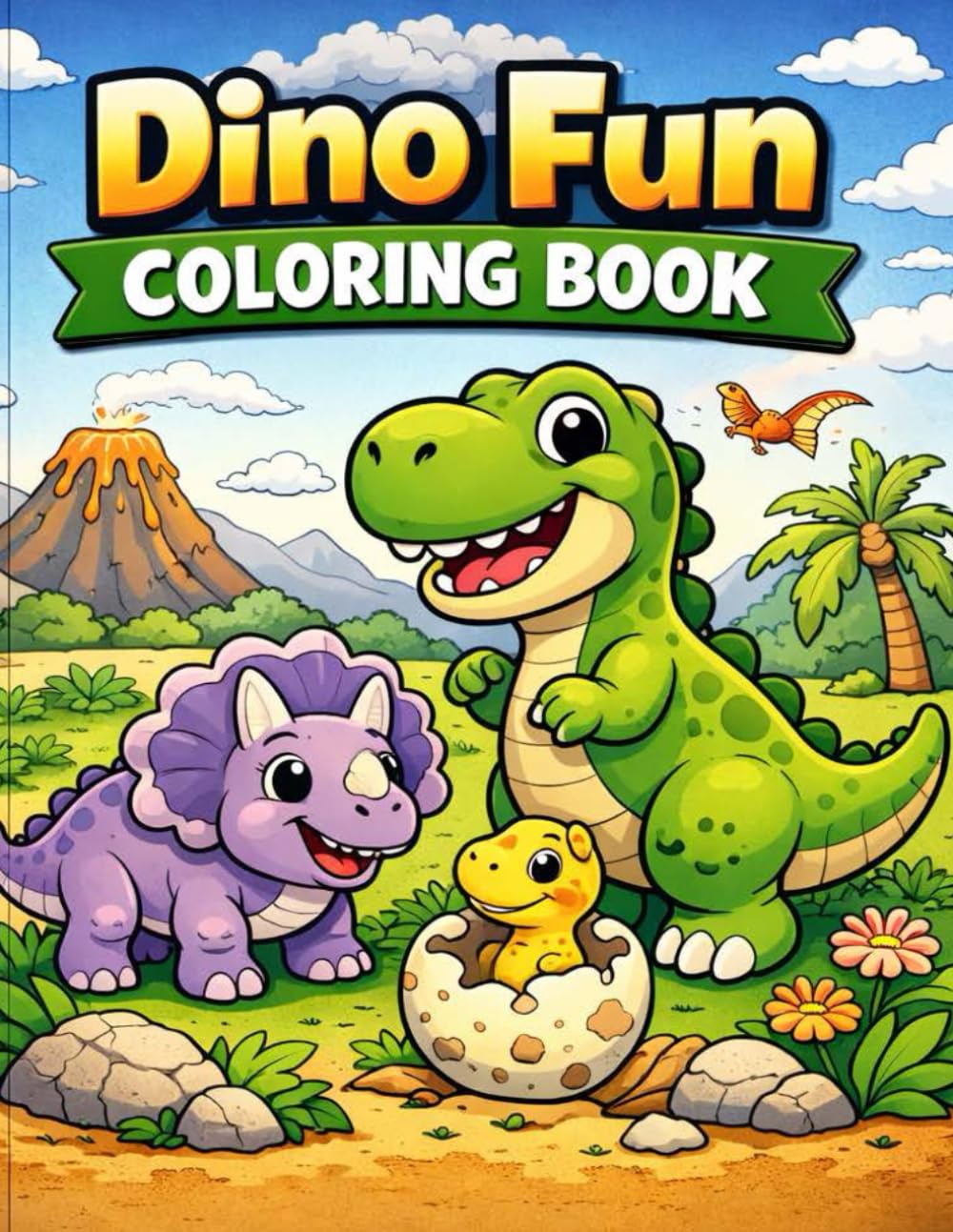 Dino Fun: Coloring Book