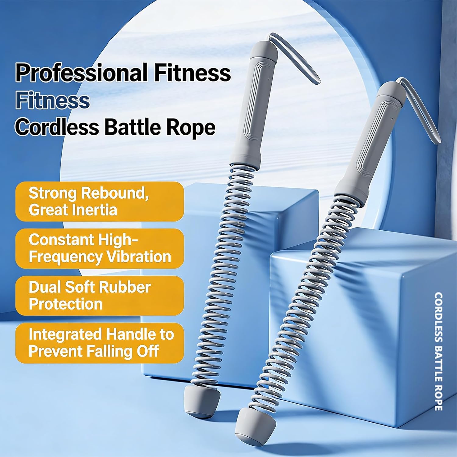 2Pcs Portable Workout Rod Battle Rope Replacement Spring Rod Strength Training Tool Exercise Rods for Men and Women