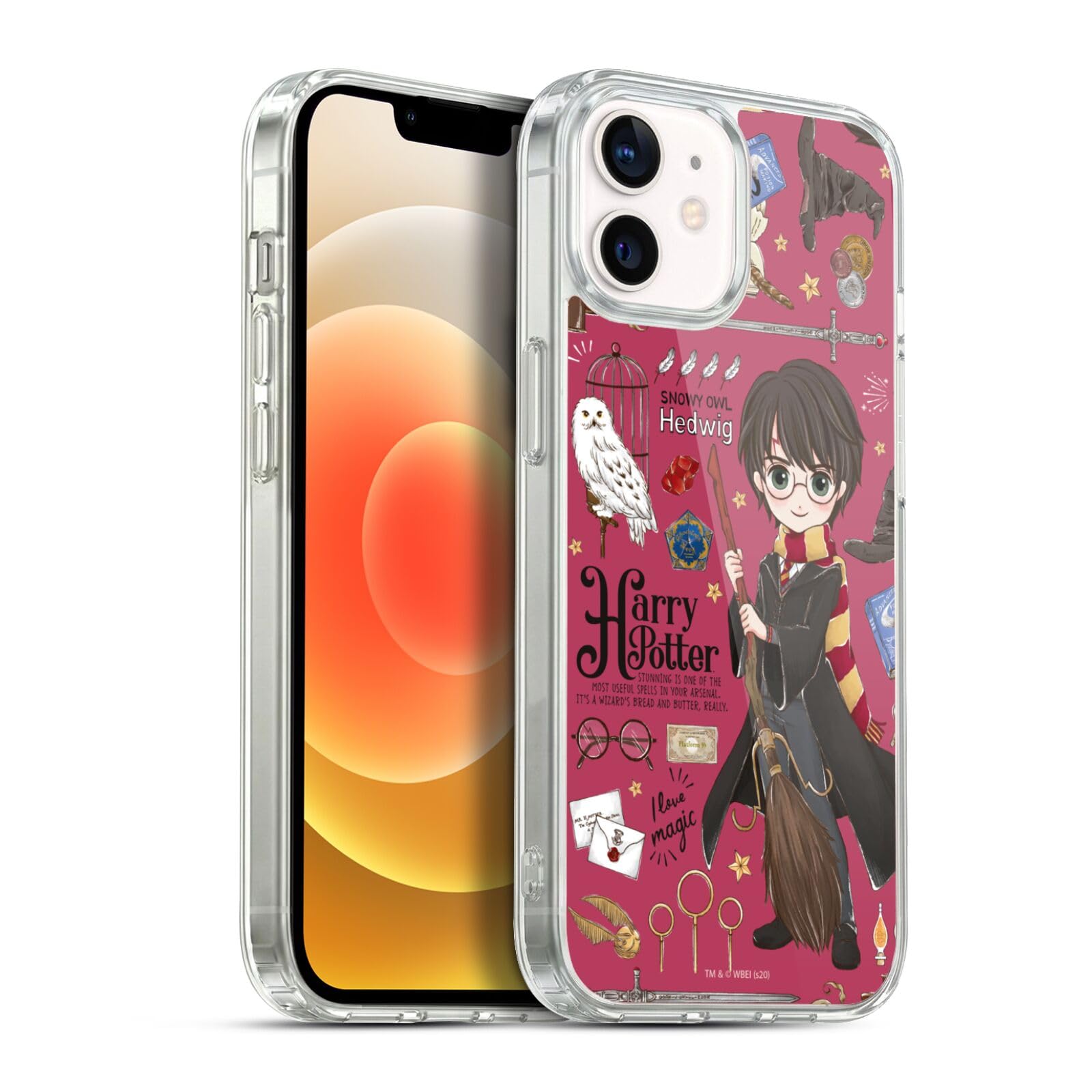 Head Case Designs Licenciado Oficialmente Harry Potter Patrón Luna Reliquias de la Muerte XXXVII Caso Funda de Gel Suave Compatible con Apple iPhone 12 / iPhone 12 Pro — view 194