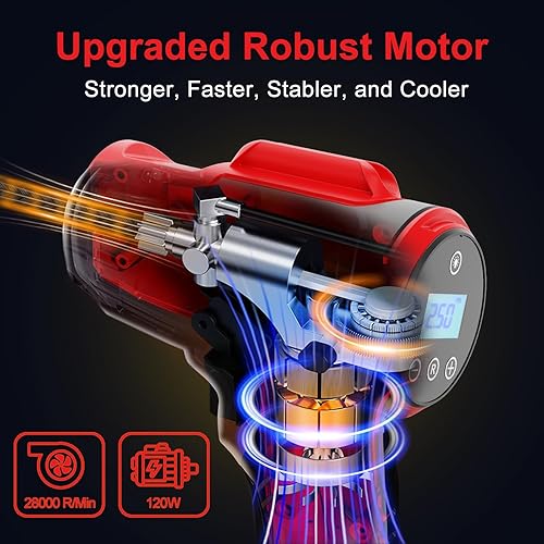 Miniatura 4 de Compresor de aire portátil para inflador de neumáticos, bomba de aire de neumáticos de 150 PSI para neumáticos de automóvil, compresor de aire