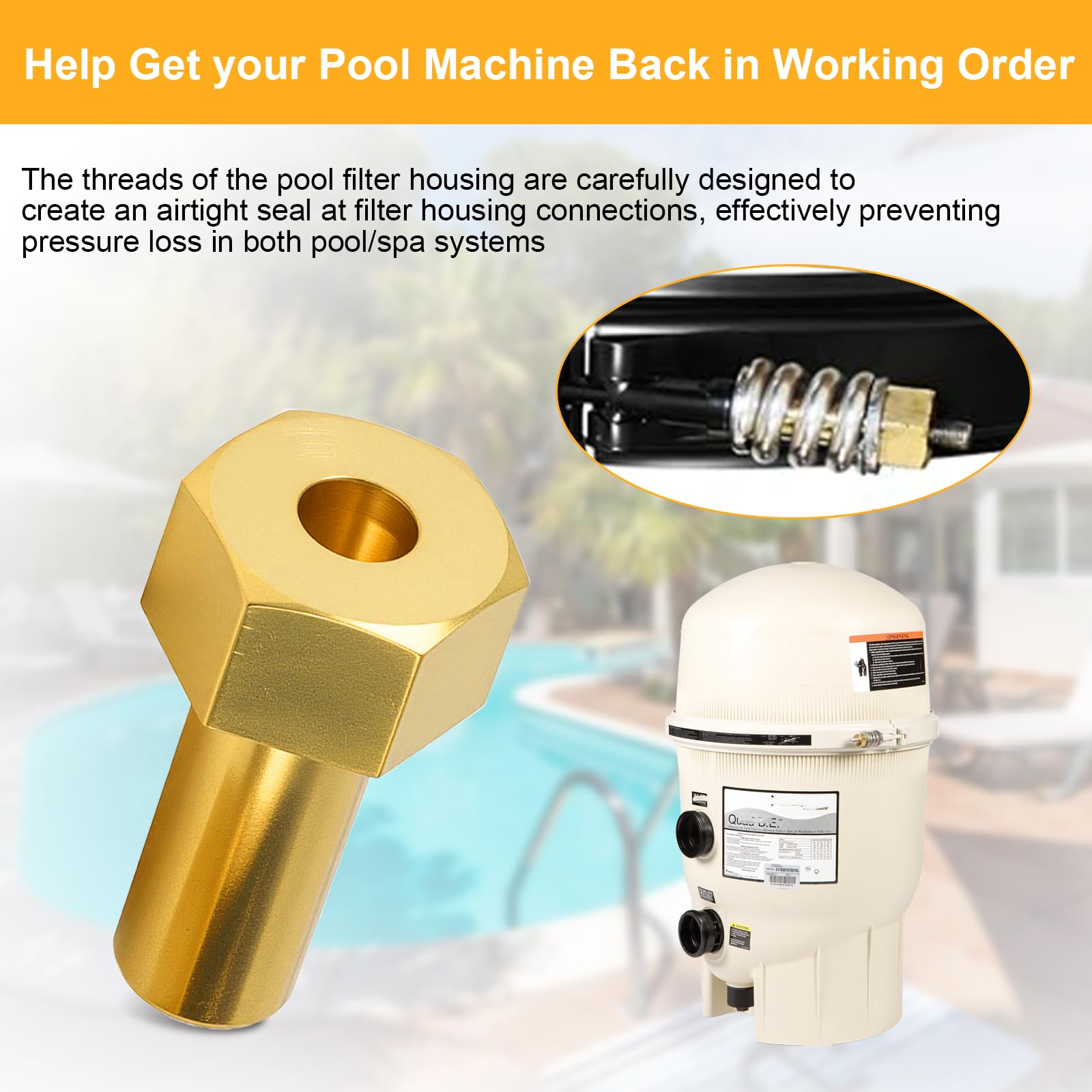 Amazon.com: 194997 Machined Nut Replacement for Pentair Pool and