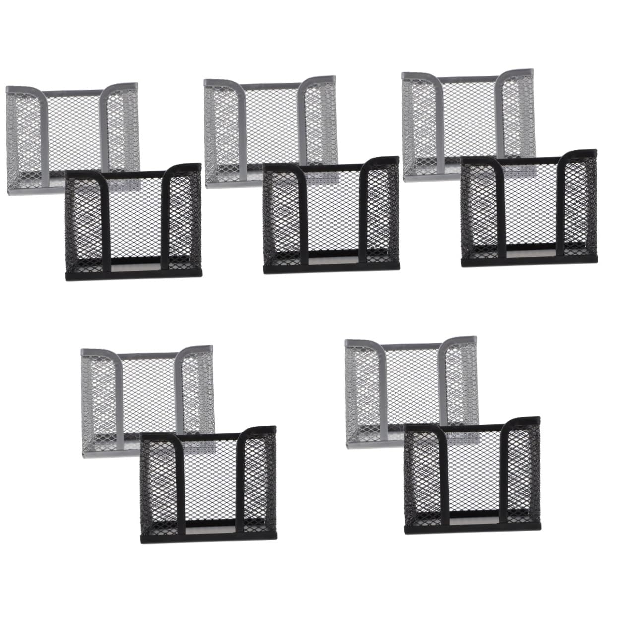 Lurrose 10piezas Soporte De Notas Adhesivas De Escritorio Organizador De Papelería Para Oficina y Escuela Recipiente Para Memo Pads Para Mantener El Escritorio Ordenado