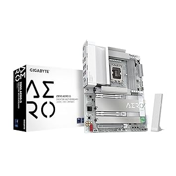 GIGABYTE Z890 AERO G Intel Core Ultra (Series 2) LGA 1851 Motherboard, ATX, DDR5, 5xM.2, PCIe 5.0, Thunderbolt 4, WIFI7, Dual 2.5Gbe LAN, EZ-Latch