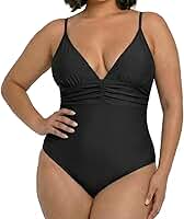 Maiô Plus Size Feminino Modelador Disfarça Barriga Afina Cintura Alças Ajustáveis 52-58 Multicores