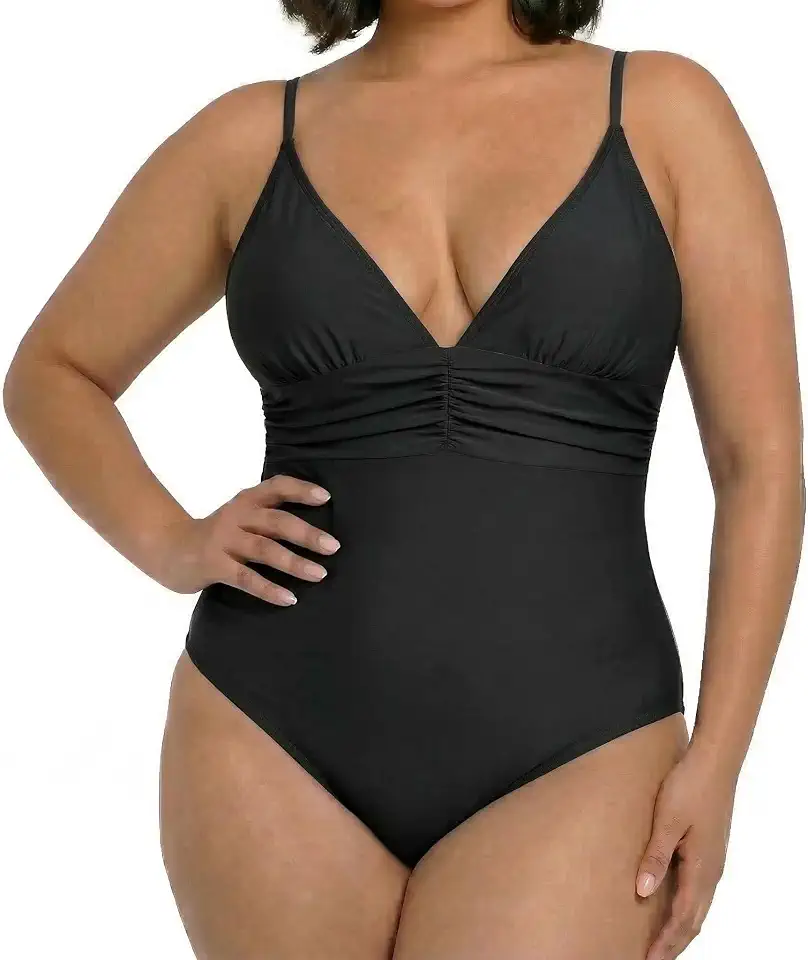 Maiô Plus Size Feminino Modelador Disfarça Barriga Afina Cintura Alças Ajustáveis 52-58 Multicores