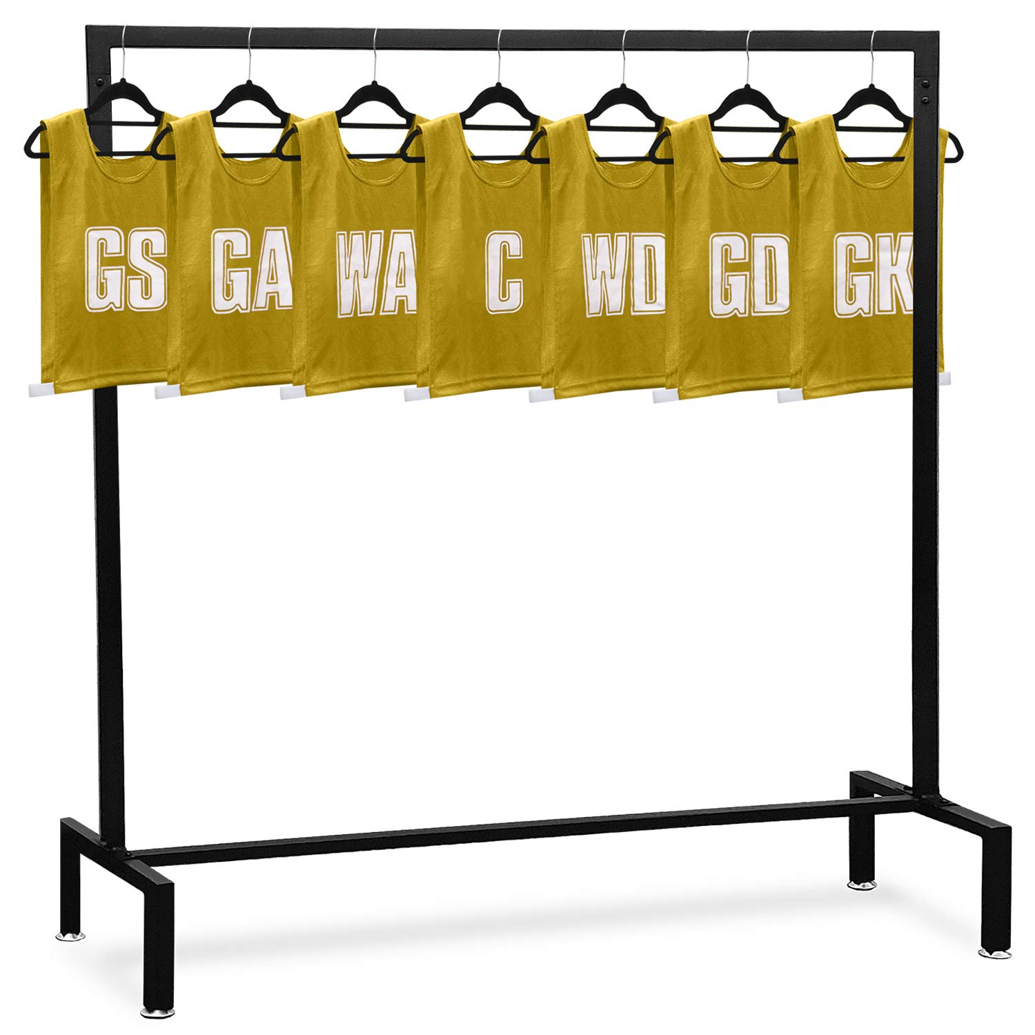 Ziland Netball Bibs [Set of 7] • AMBER/SMALL • Team positions printed on front and back • Durable and lightweight eyelet Polyester