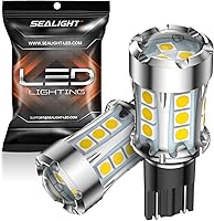 SEALIGHT 921 T15 LED Reverse Bulbs 600% Brighter Xenon White Backup Lights - 906 904 916 W16W Plug & Play Pack of 2