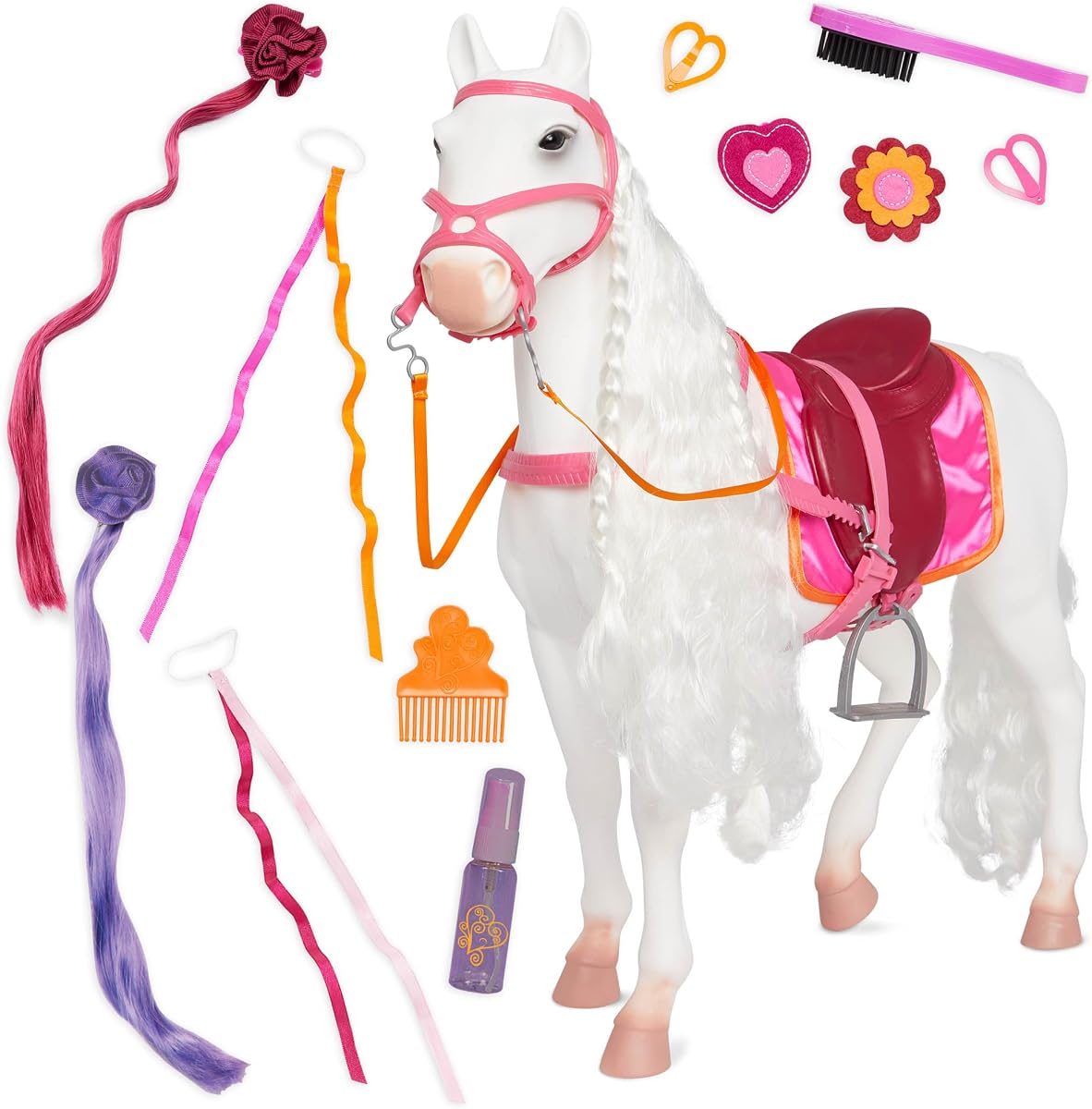 Camarillo Horse - Toy Horse - Hair Styling Accessories - 18-Inch Dolls - Pretend Play - Toy for Kids 3 Years +