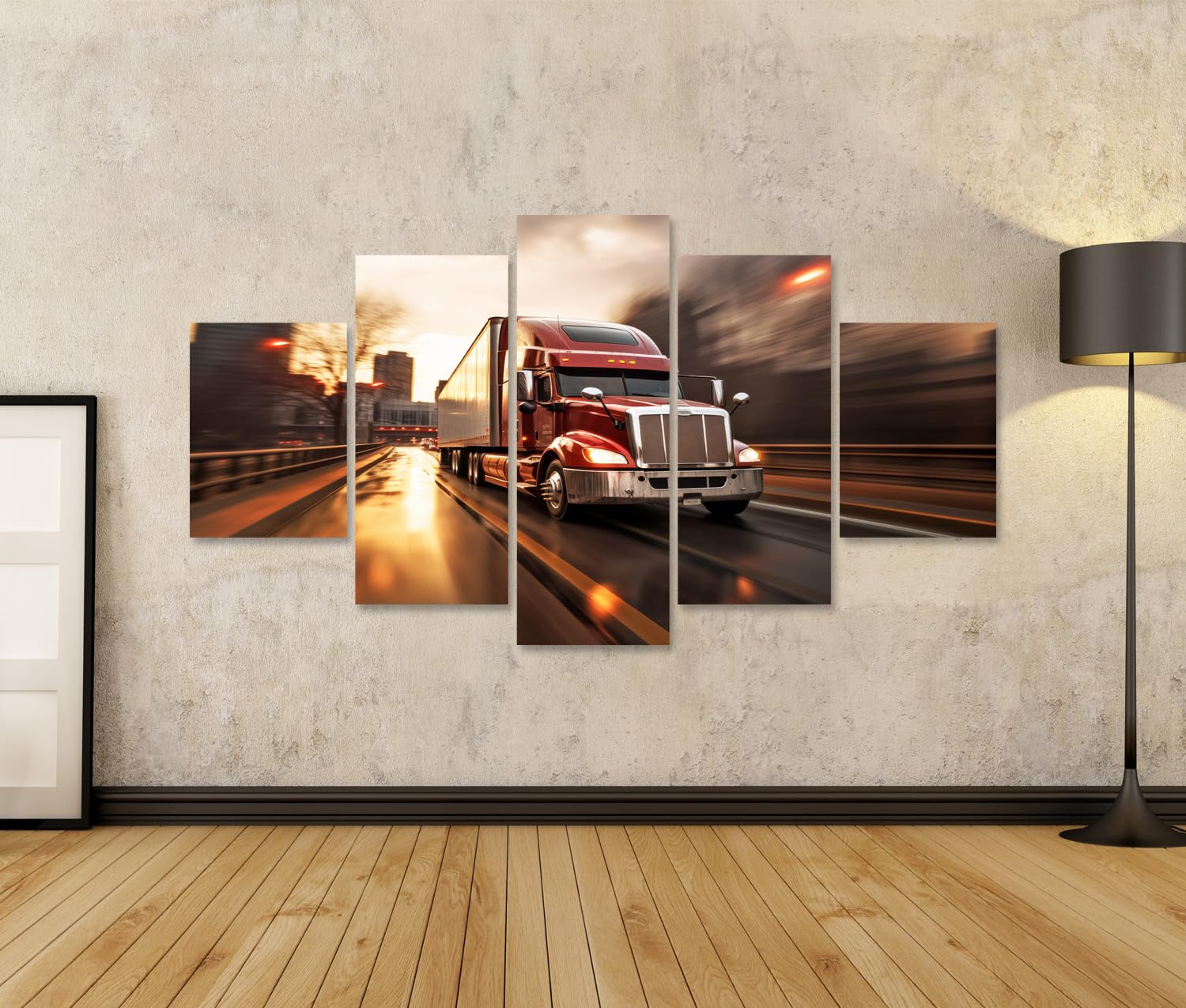 Tableau Toile Camion Rustique – Déco Murale Moderne Prête à Accrocher, Salon & Bureau - 3