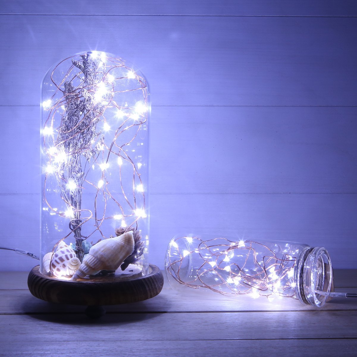 ANJAYLIA Lichterkette innen mit 30 LEDs, batteriebetrieben, 3 m, Weiß