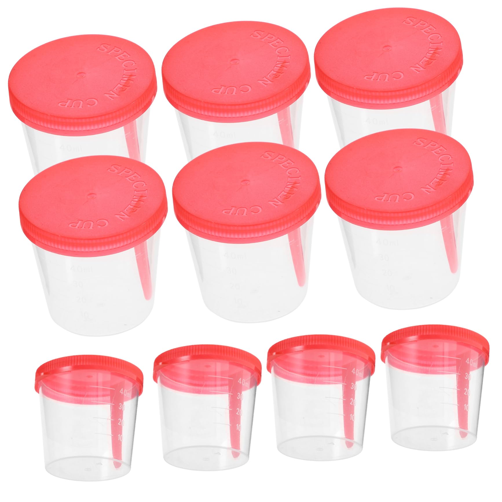FUNOMOCYA 10pcs Plastic Urine Holding Cups Urine Test Cups for Home Use Easy to Store Urine Feces Random