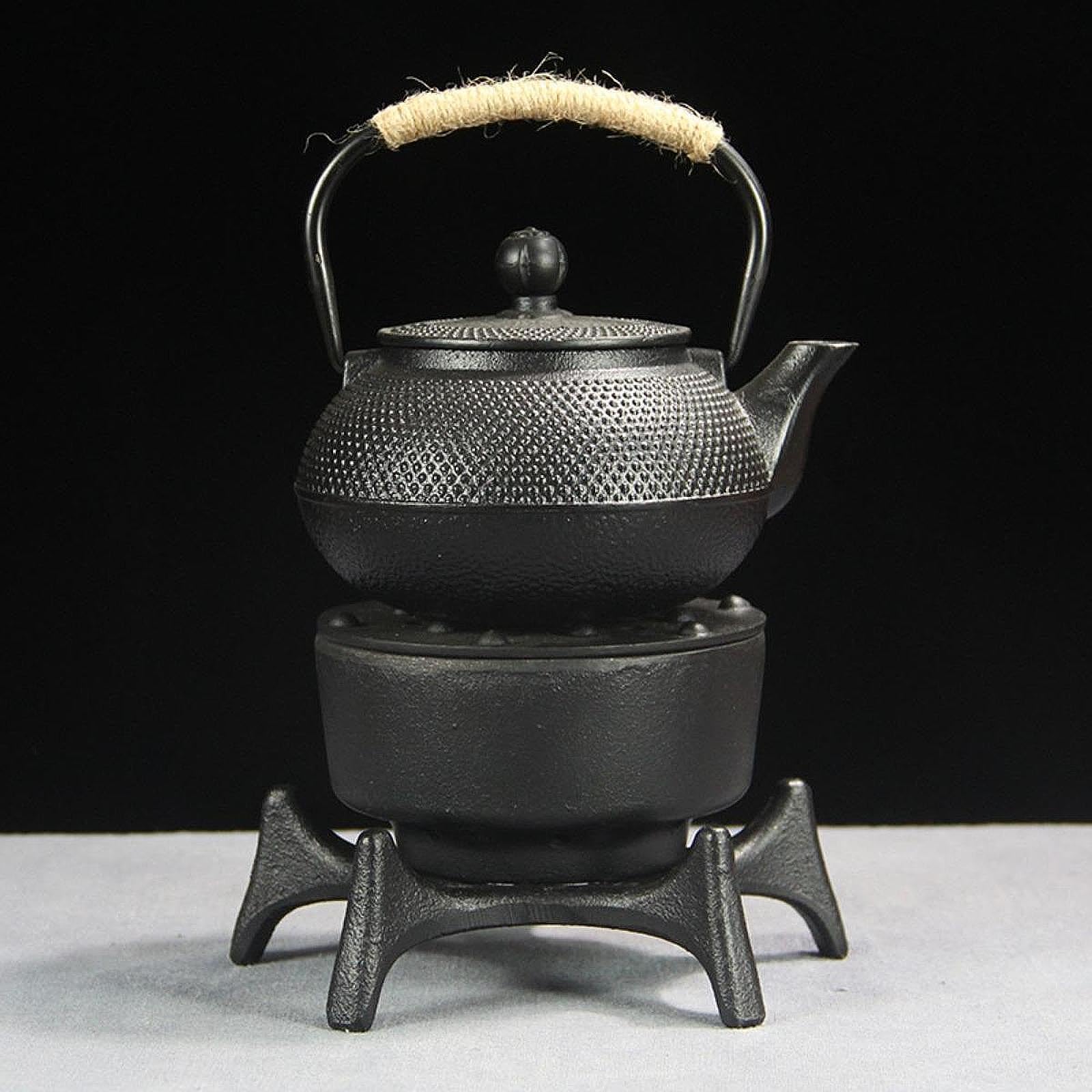 Gralara Eisen Teekannenuntersetzer Teekesselträger Topfuntersetzer Trivet Heizzubehör für Kaffeezubehör Teeplatz Dekoration, Durchmesser 18cm