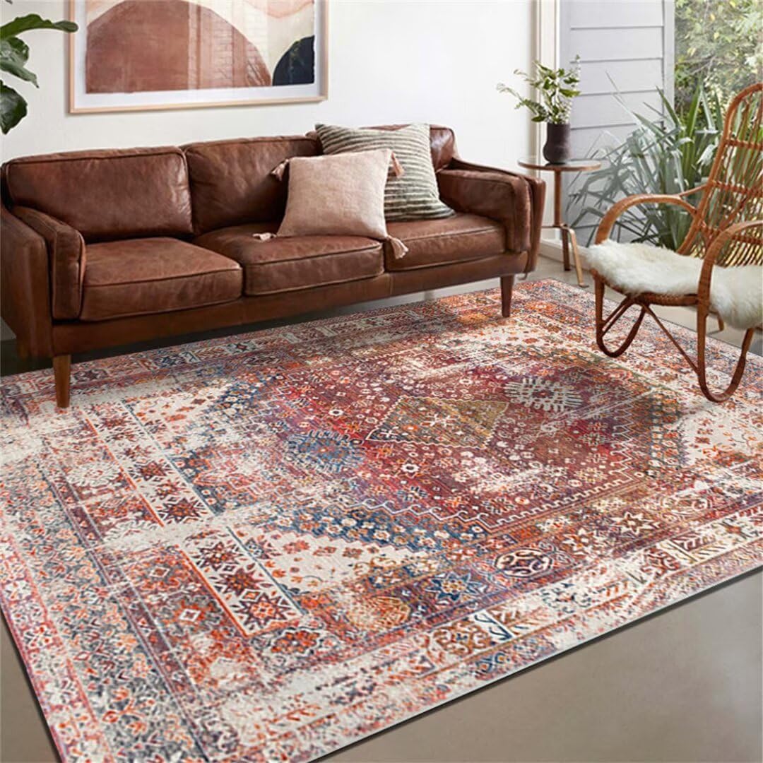 Tapis d entrée interieur insonorisant 90X160CM grand tapis rouge salon rétro