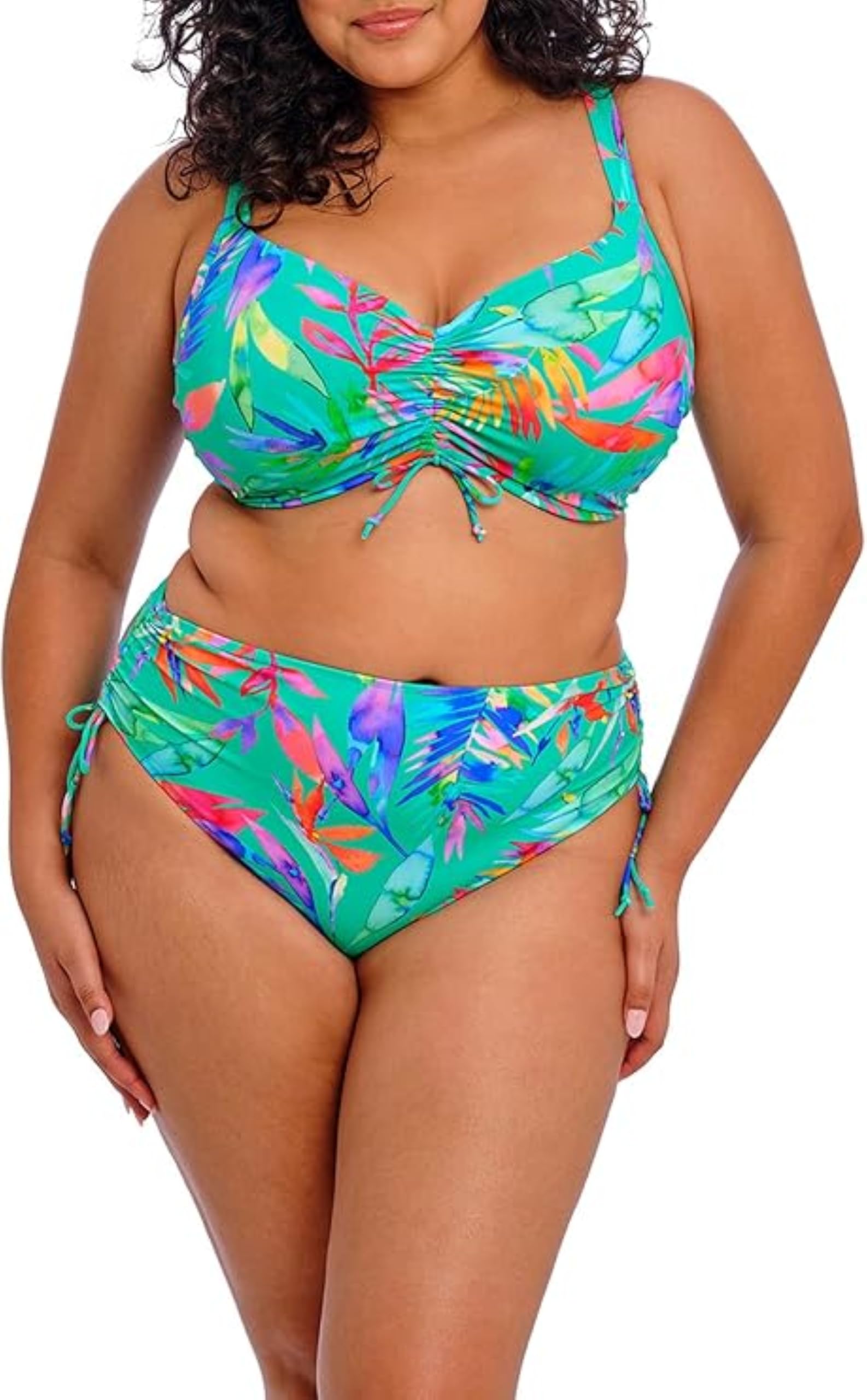 Elomi Damskie majtki bikini Toyama Tides średni stan, Jadeit, 18 Plus