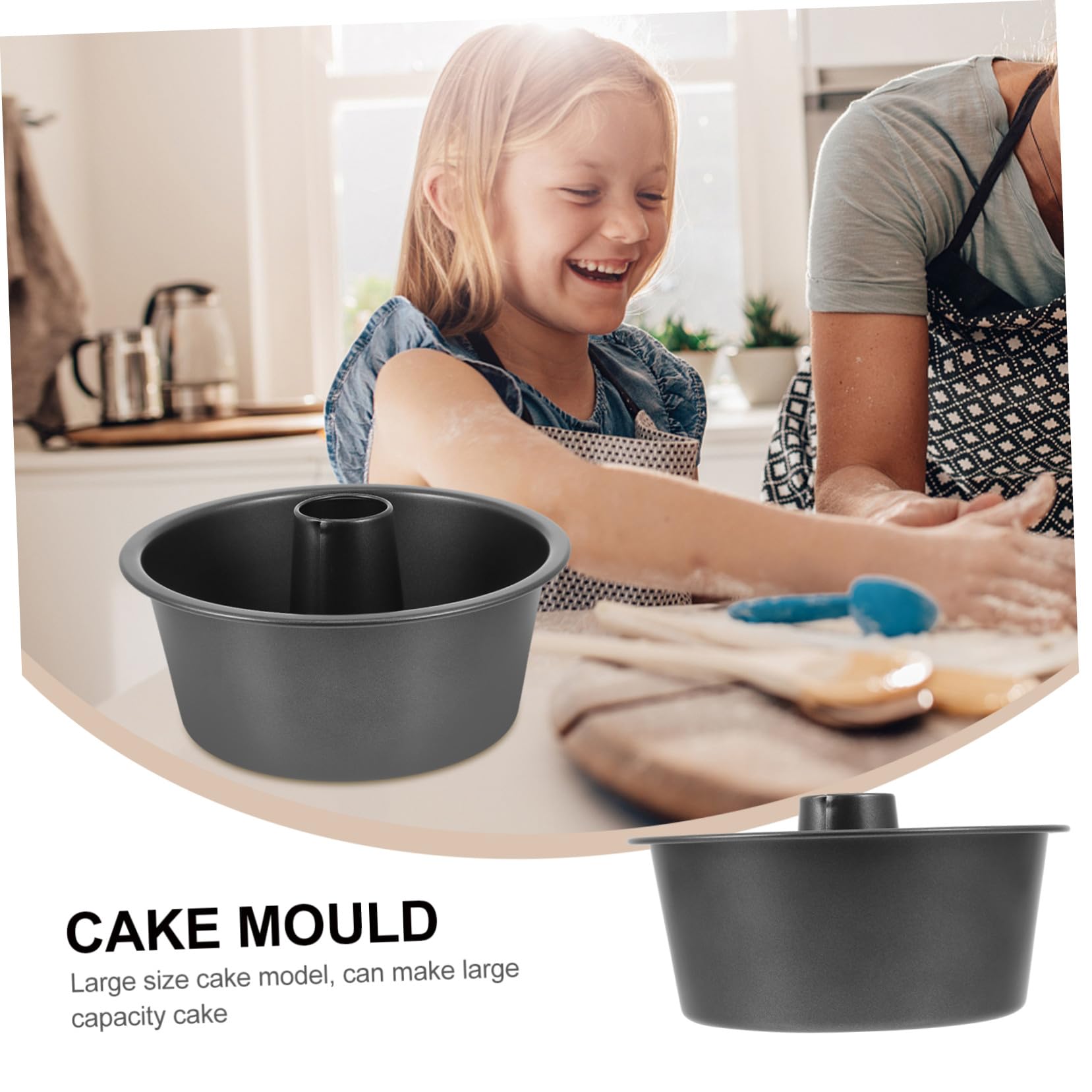 Moule à Gâteau Creux Rond Fête Halloween en Acier au Carbone Noir