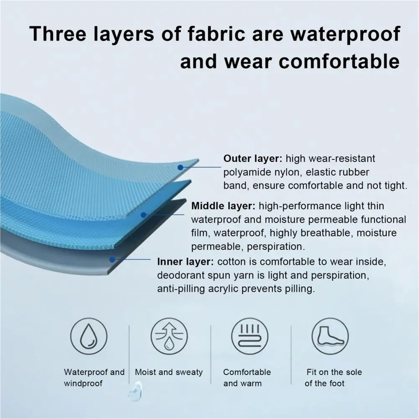 Camping Waterproof Socks Waterproof Compression Socks for Outdoor Activities Breathable Moisture-wicking for Men for Skiing Per Uomo