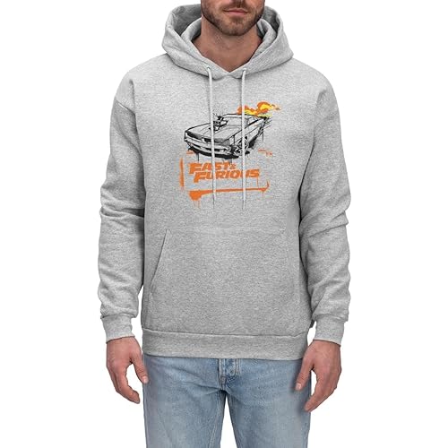 Fast And Furious Logo With Muscle Car Men's Hoodie