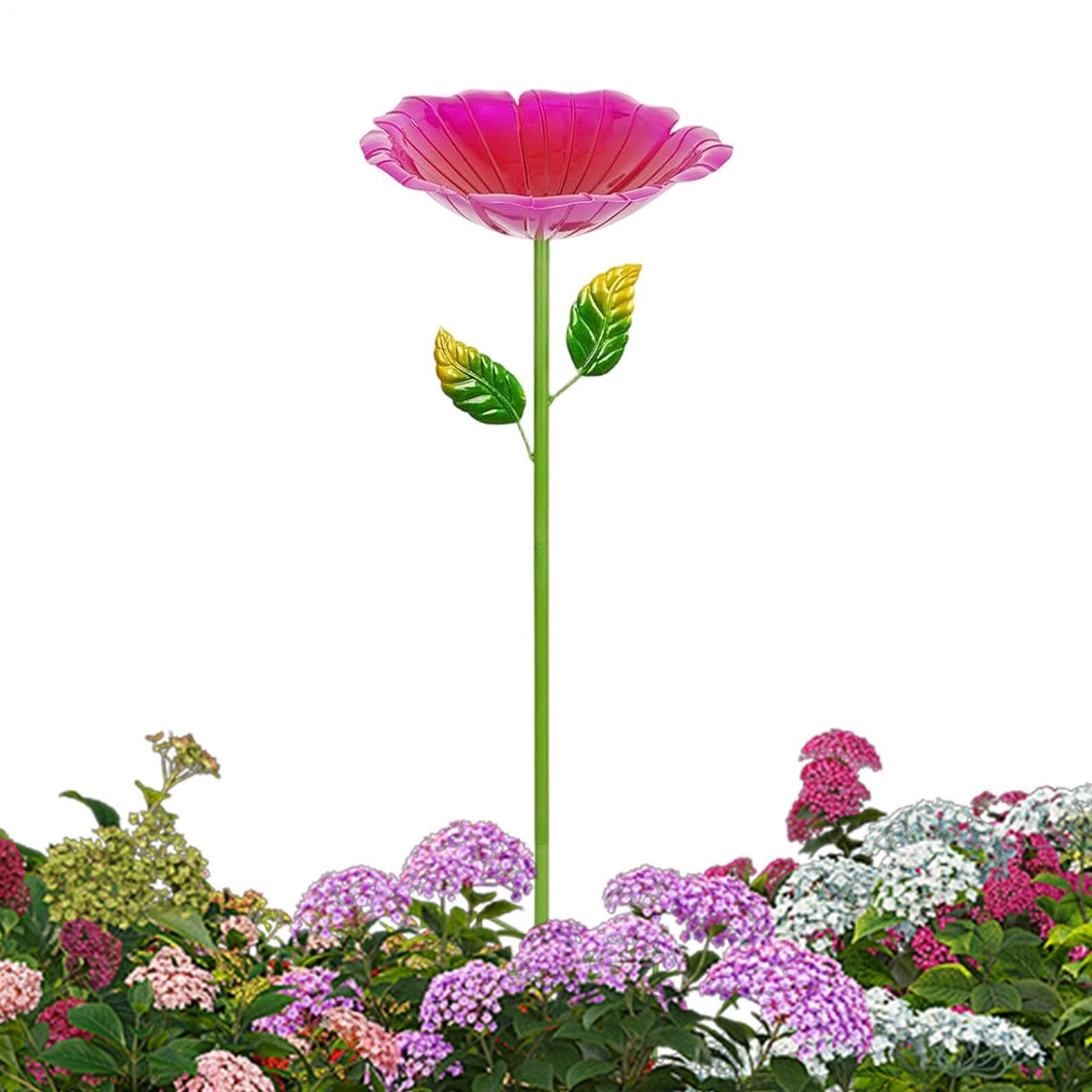 Baño para pájaros decorativo en patios y jardines para ver aves cada mañana
