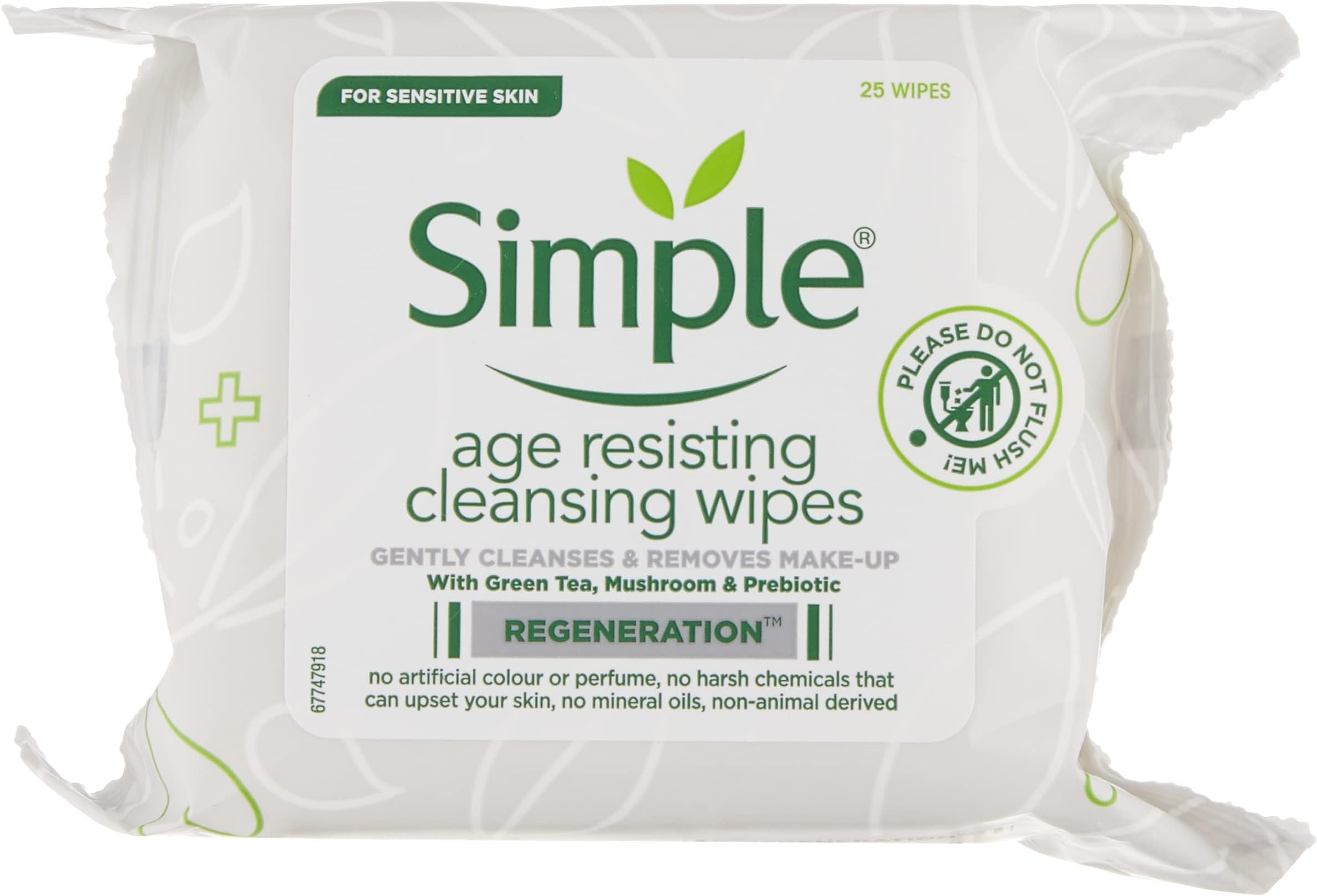 Simple Regeneration Age Resisting Cleansing Wipes (25)
