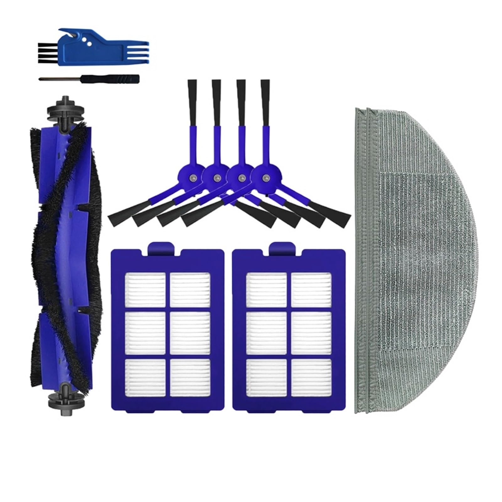 Accessories Compatible With Eufy RoboVac X8 Hybrid RoboVac X8 Robot Vacuum Cleaner Main/Side Brush Mop Cloth Hepa FIlter Pats Replacement