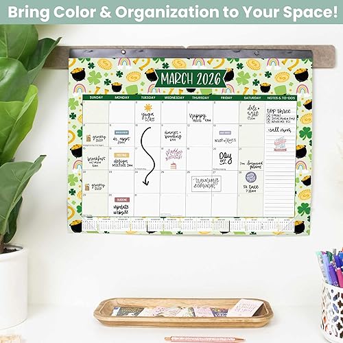 Miniatura 5 de bloom daily planners Calendario de escritorio 2025-2026  Calendario de pared grande para año académico (julio de 2025 a julio de 2026)  Agenda