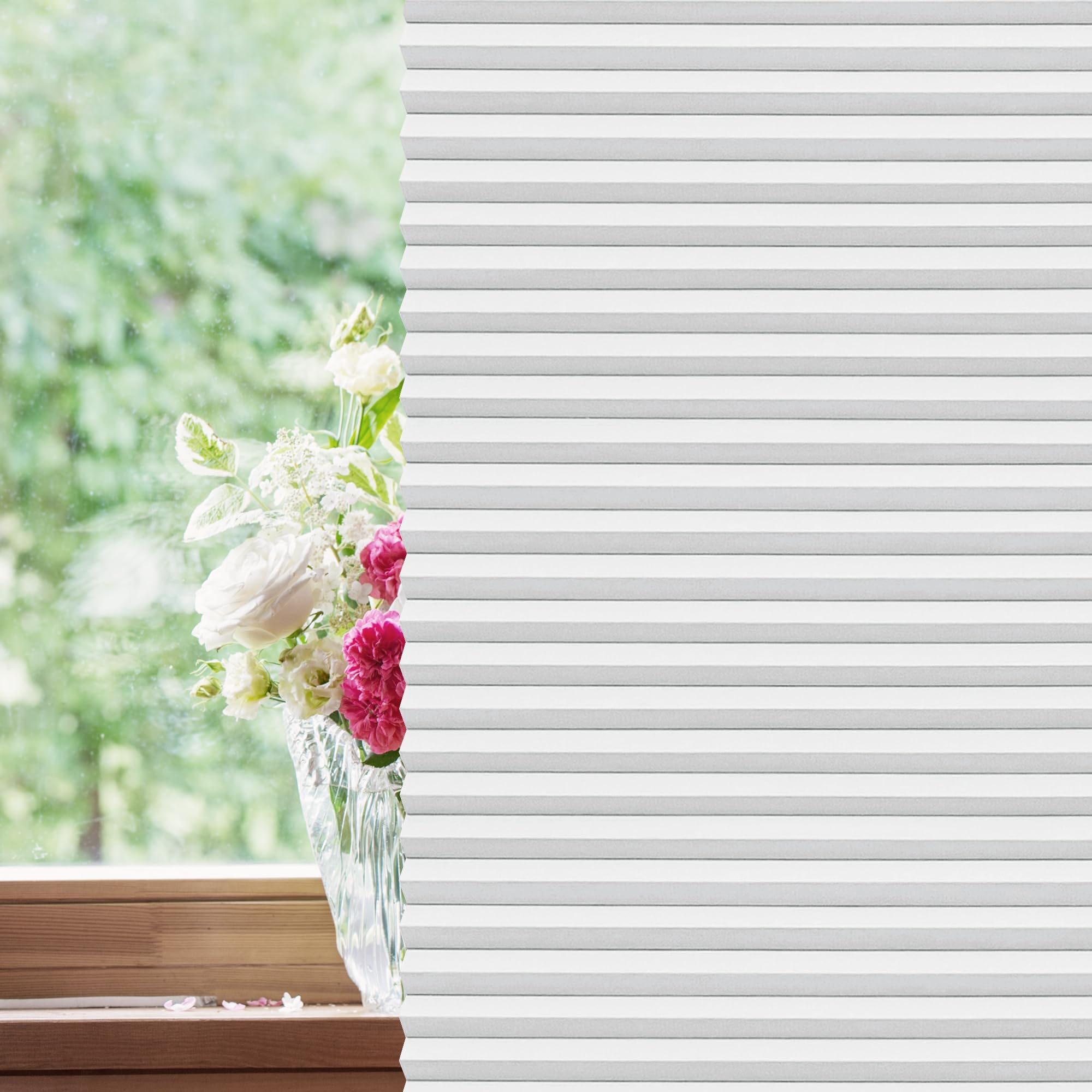 Victoria M. Wabenplissee Standard Verdunkelungsplissee Plissee Sonnenschutz, Feuchtraum Geeignet, 120 x 130cm, Weiß