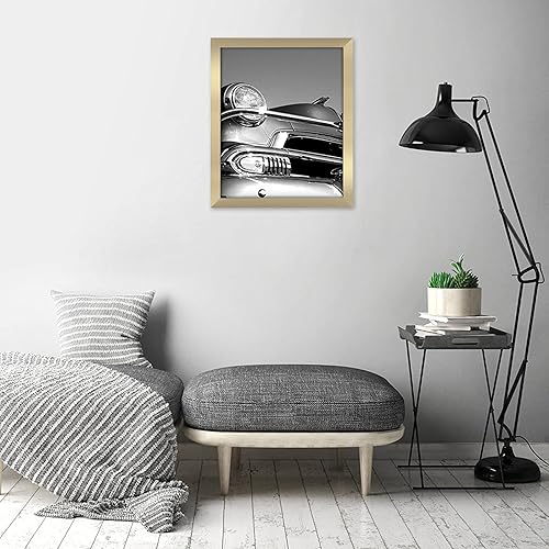 Vista 906 de Americanflat - Marco para póster de 71 x 74 cm con plexiglás pulido, portarretratos negro de madera industrializada, Epic Collection, marco ancho