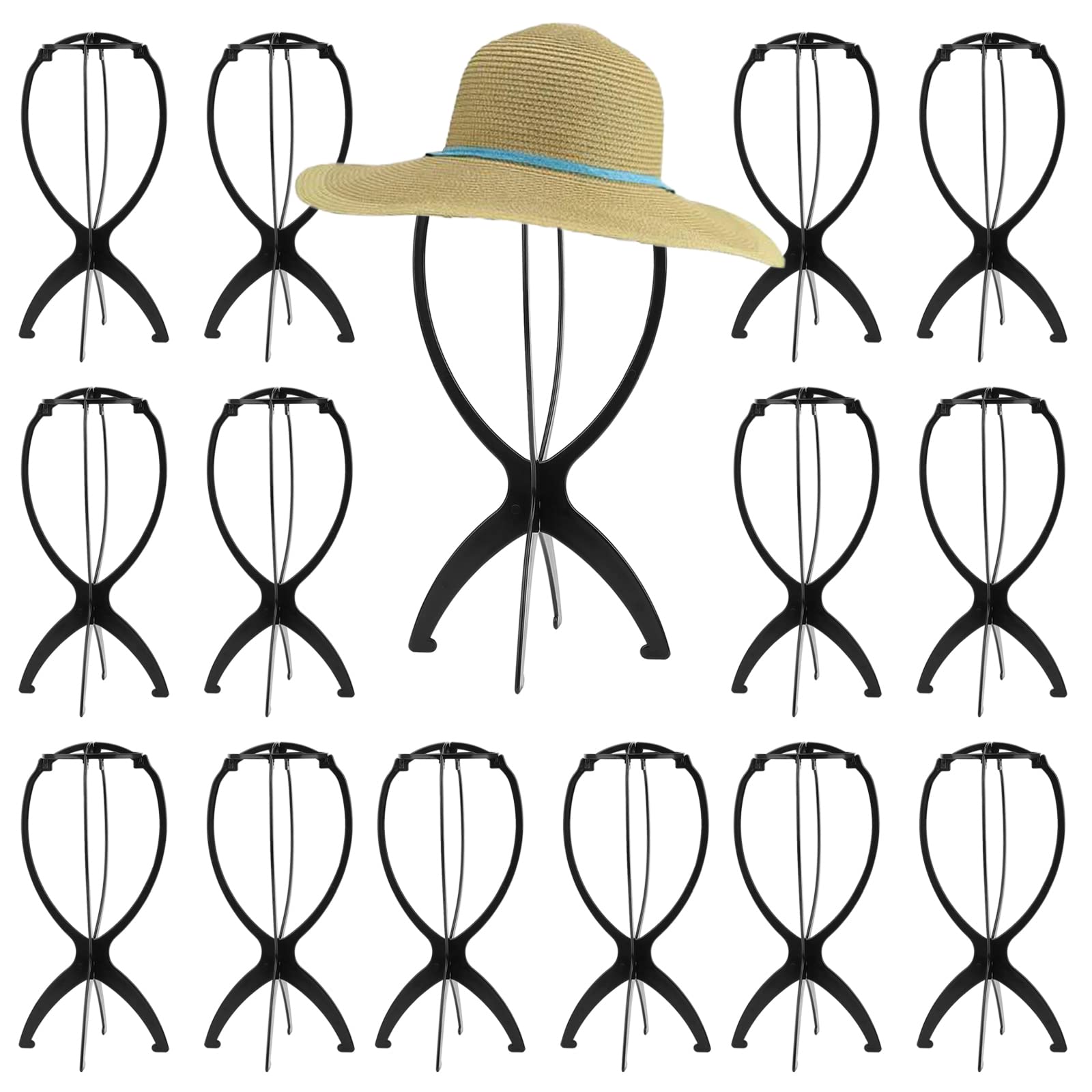 Support de perruque pliable lot de 15 pour préserver la forme de vos perruques et chapeaux