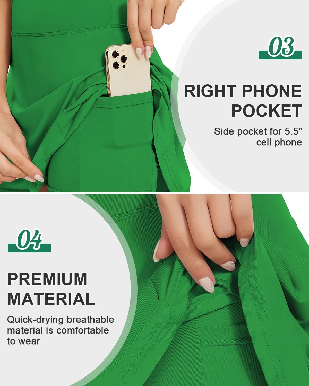 Century Star High Waisted Tennis Skirts for Women with Pockets and Shorts Womens Mini Athletic Golf Sports Running Skort - Image 4