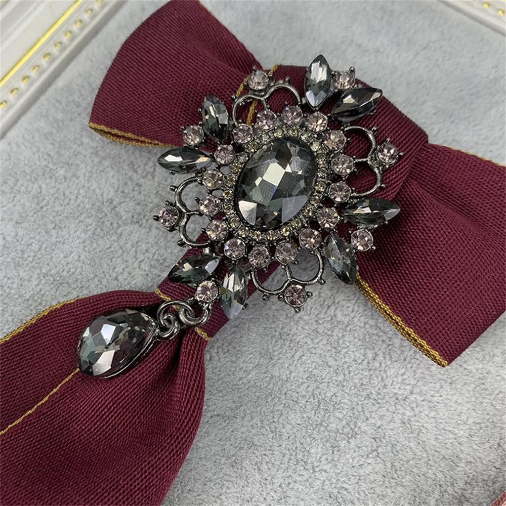 JSEIAJB Retro British No-tie Bow Tie Suit Dress Neck Flower Shirt Collar Decoration
