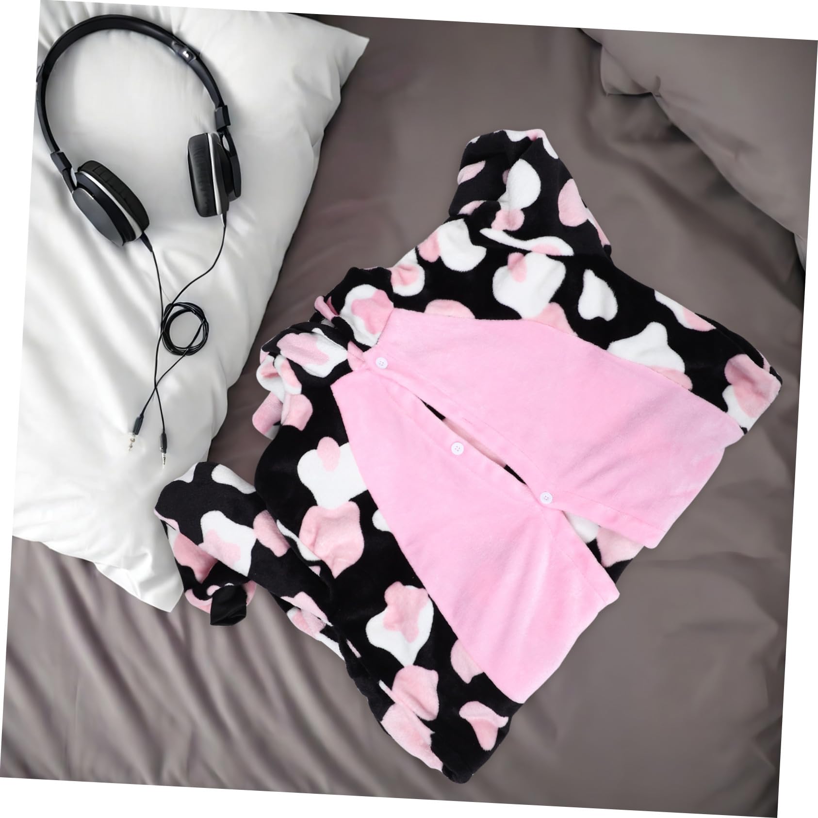 CALLARON Pigiama Onesie in Pile con e Rosa Spesso Unisex per Donna e Costume per Halloween